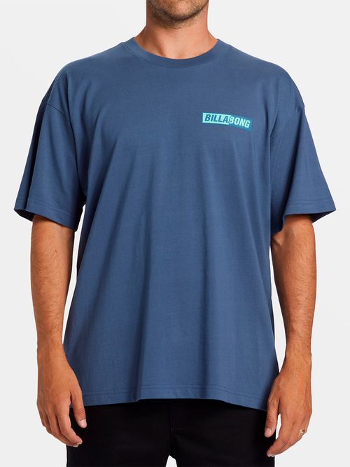 Polera Manga Corta Hombre Nightmare Azul Billabong