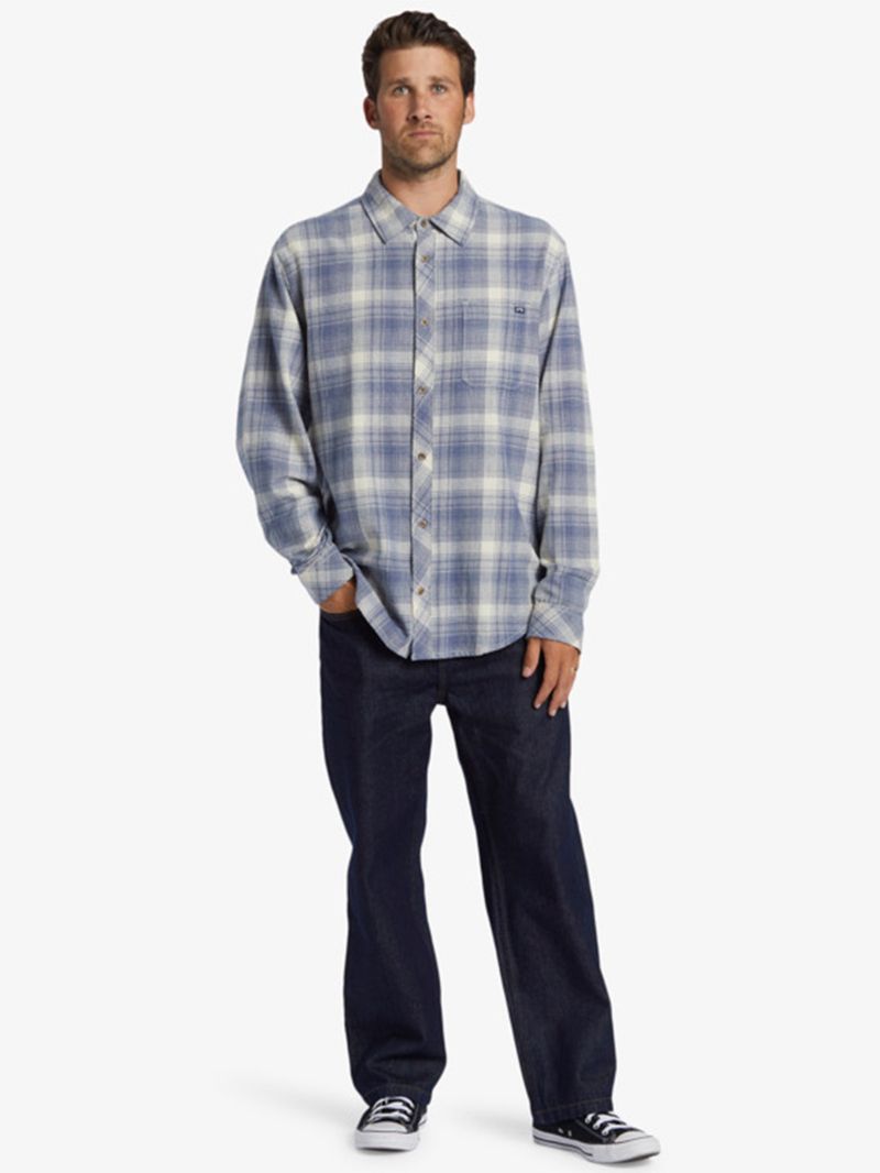 Camisa-Franela-Manga-Larga-Hombre-Coastline-Azul-Billabong