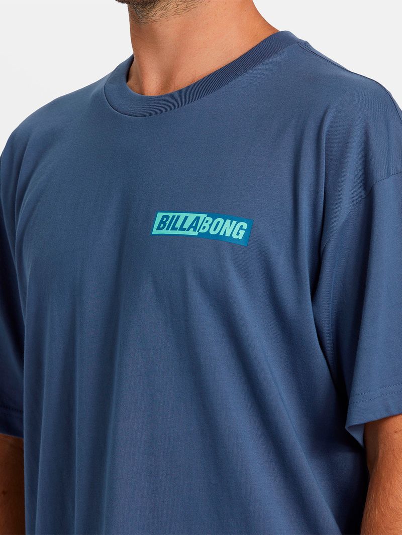 Polera-Manga-Corta-Hombre-Nightmare-Azul-Billabong