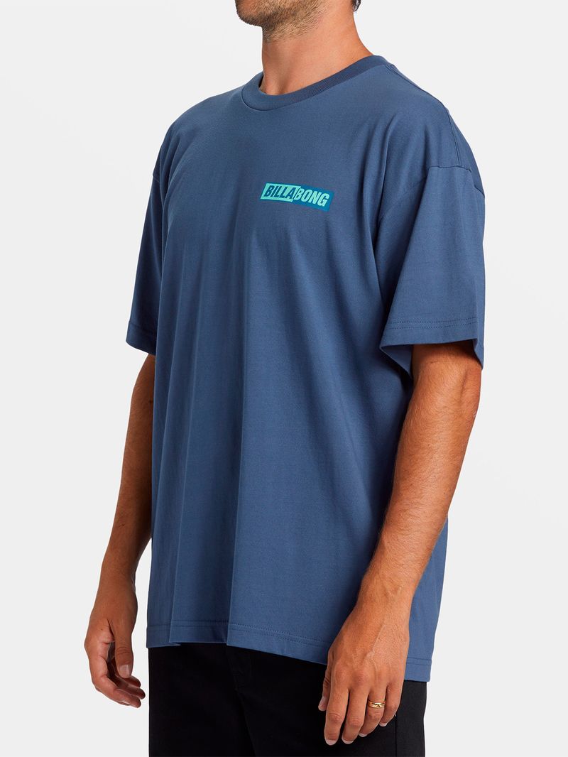 Polera-Manga-Corta-Hombre-Nightmare-Azul-Billabong