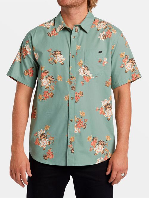 Camisa Manga Corta Hombre Sundays Verde Billabong