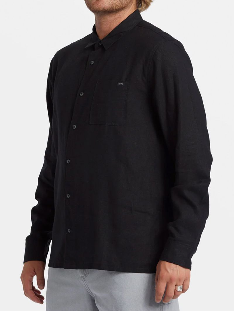 Camisa-Manga-Larga-Hombre-Ricardo-Negra-Billabong