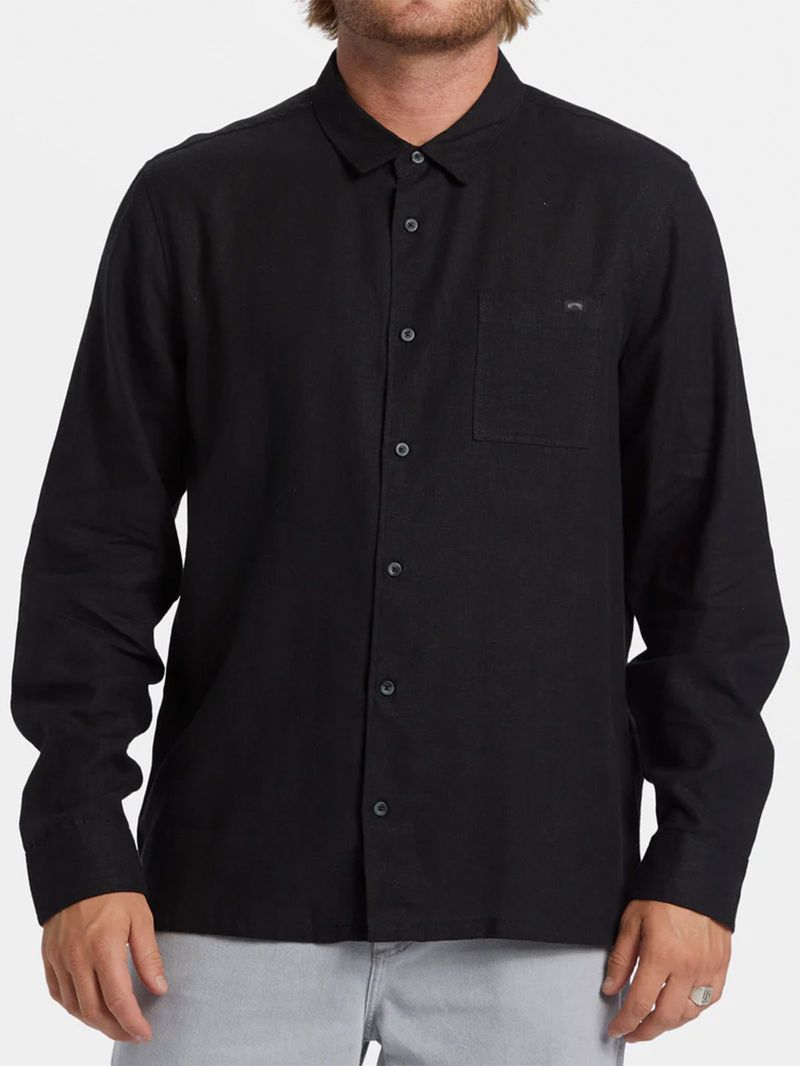 Camisa Manga Larga Hombre Ricardo Negra Billabong