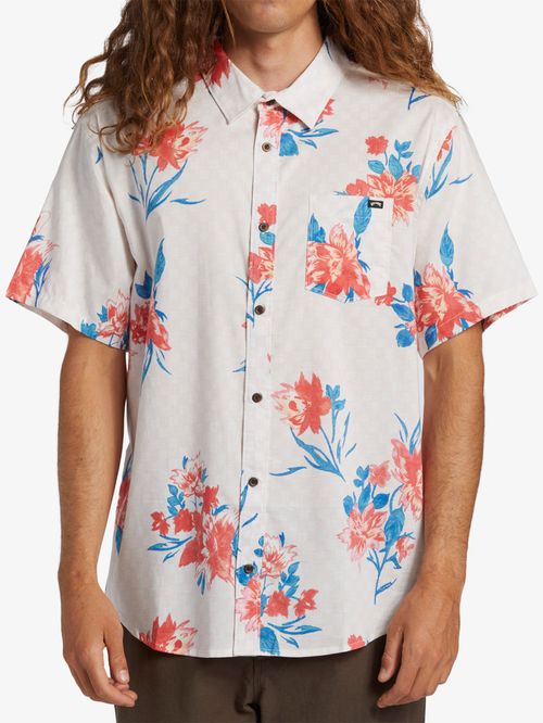 Camisa Manga Corta Hombre Sundays Flower Blanca Billabong