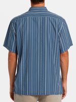 Camisa-Manga-Corta-Hombre-Sundays-Jacquard-Azul-Billabong
