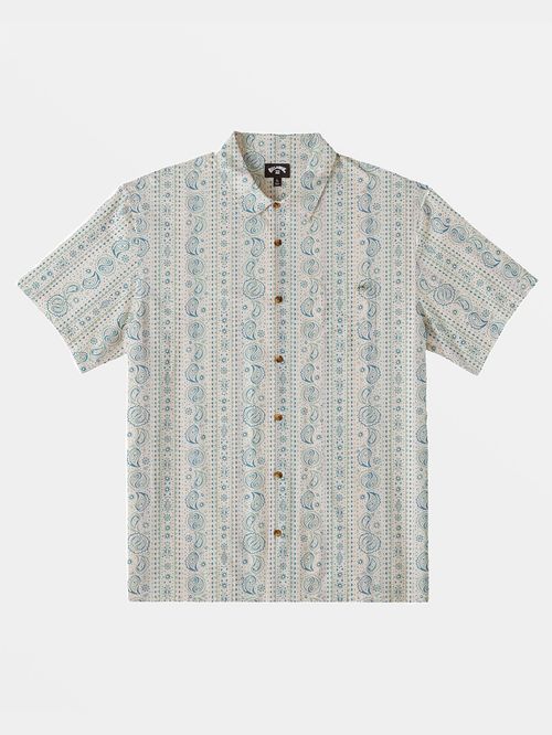Camisa Manga Corta Hombre Sundays Jacquard Crema Billabong