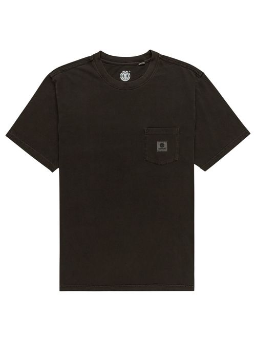 Polera Manga Corta Hombre Basic Pocket Negra Element