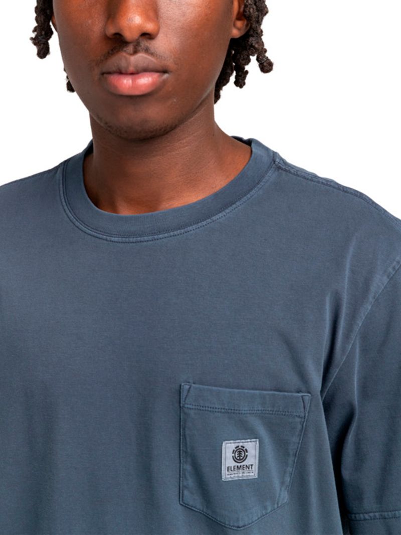 Polera-Manga-Corta-Hombre-Basic-Pocket-Azul-Element