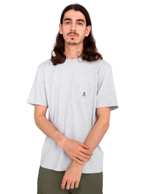 Polera Manga Corta Hombre Basic Pocket Gris Element