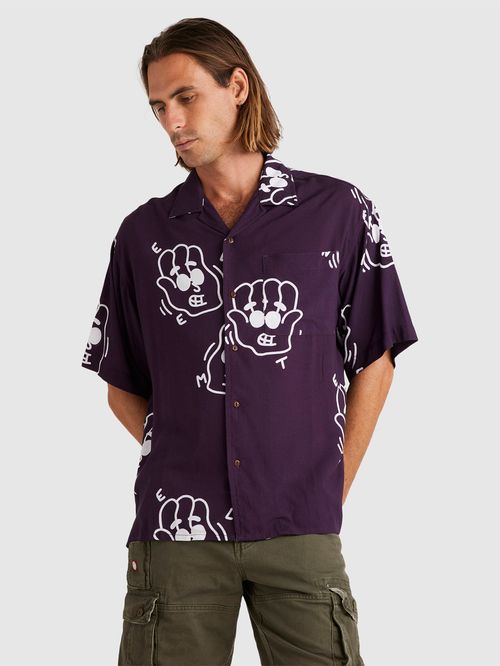 Camisa Manga Corta Hombre LCTXE Resort Morada Element