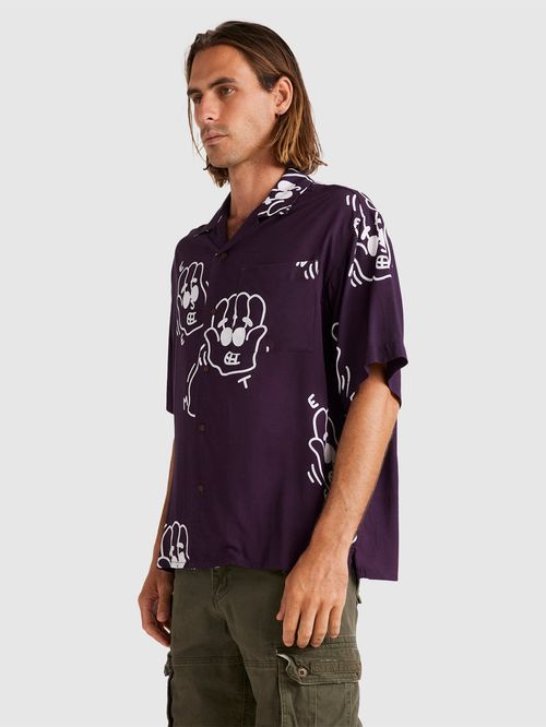 Camisa Manga Corta Hombre LCTXE Resort Morada Element