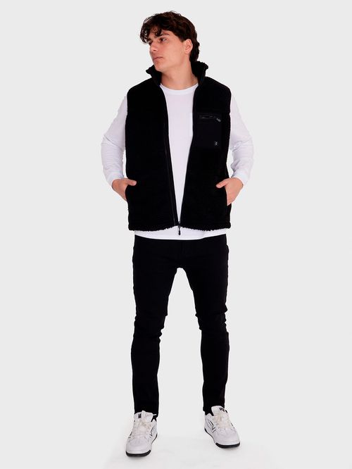 Vest Sherpa Sin Mangas Negro 7Veinte