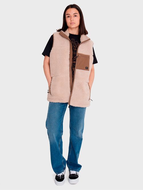 Vest Sherpa Sin Mangas Crema 7Veinte