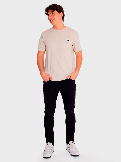 Polera Manga Corta Hombre Essential Pocket Gris Billabong