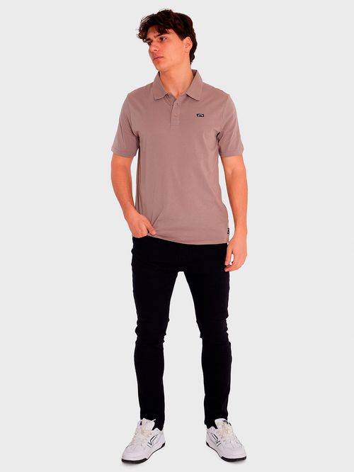 Polera Polo Manga Corta Hombre Classic Café Billabong