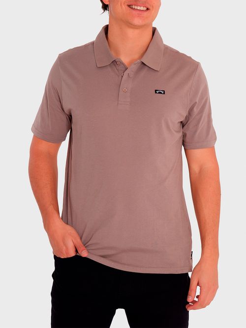 Polera Polo Manga Corta Hombre Classic Café Billabong