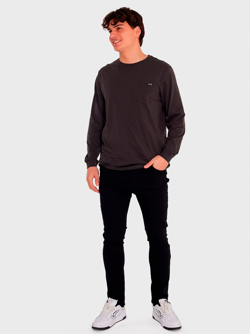 Polera-Hombre-Essential-Pocket-Gris-Billabong
