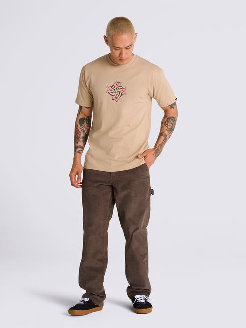 Polera Manga Corta Hombre Orbits Ss Café Claro Vans