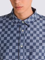 Camisa-Manga-Corta-Hombre-Wade-Checkerboard-Ss-Azul-Vans