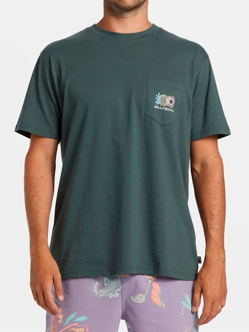 Polera Hombre Troppo Verde Billabong