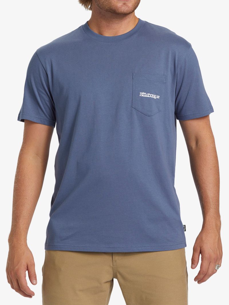 Polera-Hombre-Funghi-pocket-Azul-Billabong