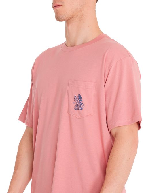 POLERA HOMBRE TROPICALES ROSADO BILLABONG