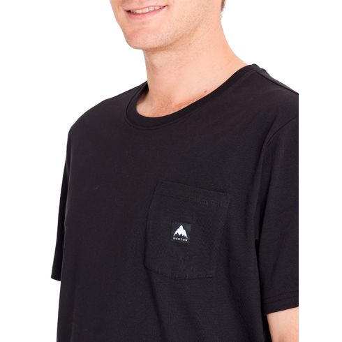 Polera Manga Corta Hombre Colfax Negra Burton