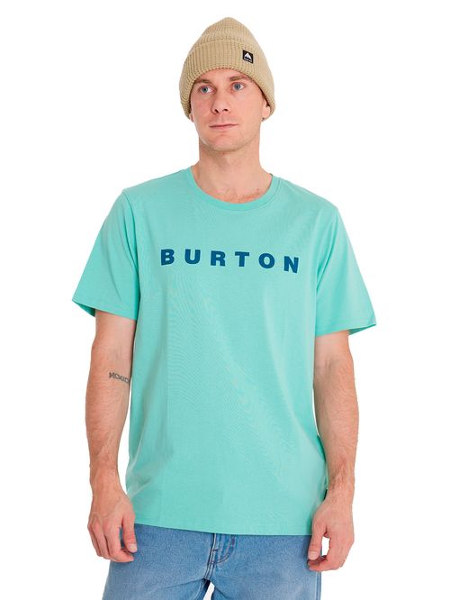Polera Manga Corta Hombre Logo Verde Burton