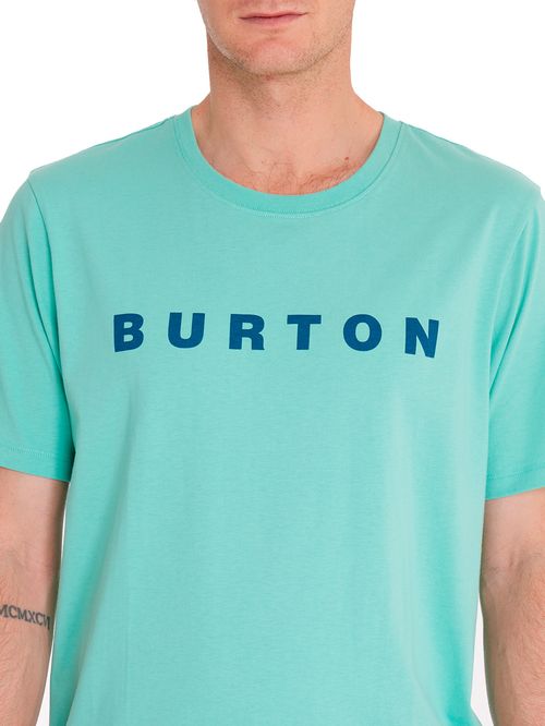 Polera Manga Corta Hombre Logo Verde Burton