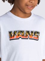 Polera-Manga-Corta-Niño-Up-In-Flames-Blanco-Vans