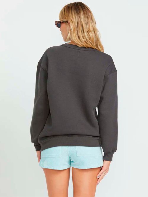 Poleron Mujer Palm Classics Crew Negro Billabong