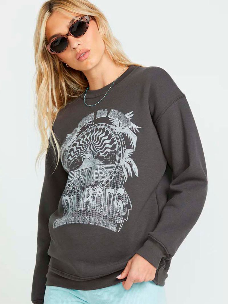 Poleron-Mujer-Palm-Classics-Crew-Negro-Billabong