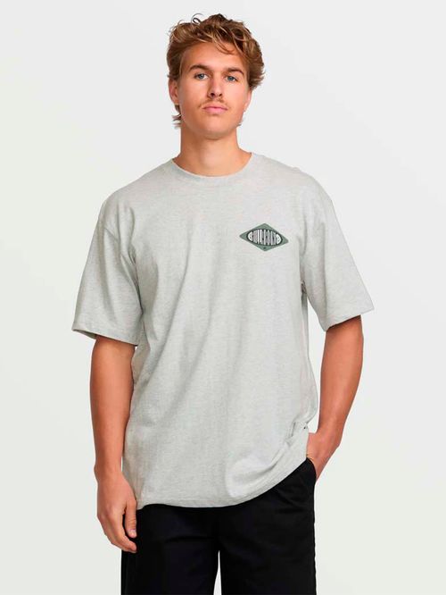 Polera Manga Corta Hombre Walled Regular Gris Billabong