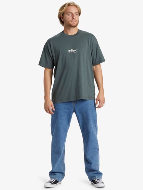 Polera Manga Corta Hombre Identity Gris Billabong