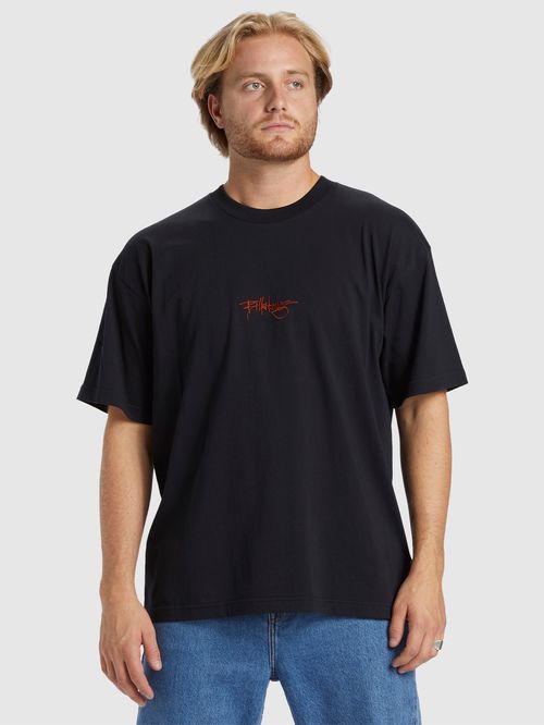 Polera Manga Corta Hombre Identity Negra Billabong