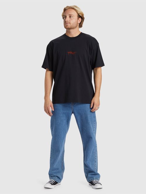 Polera Manga Corta Hombre Identity Negra Billabong