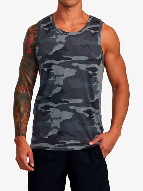 Polera s/m Hombre Sport Vent Café RVCA