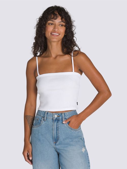 POLERA S/M MUJER DREW RIB TUBE TOP BLANCO VANS