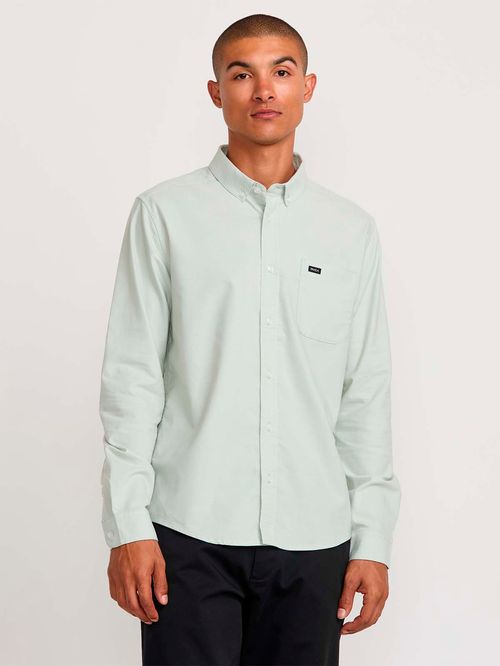 Camisa m/l Hombre Strech Azul RVCA