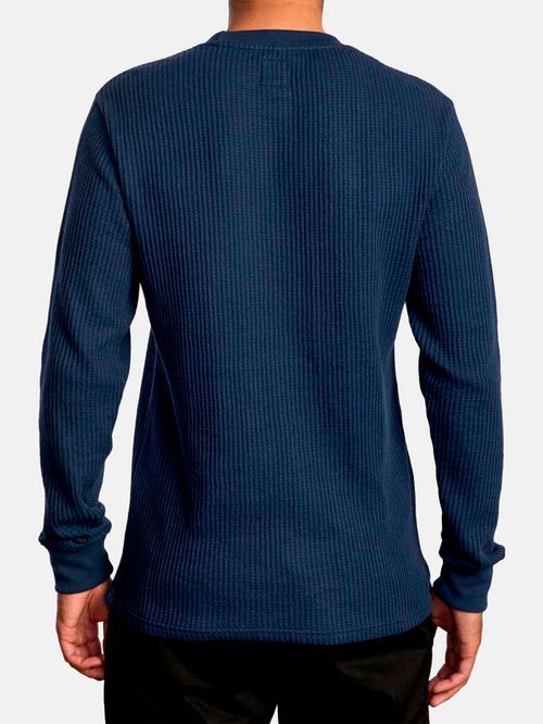 Polera m/l Hombre Day Shift Thermal Azul RVCA