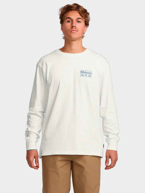 Polera Manga Larga Hombre Range A/Div Blanca Billabong
