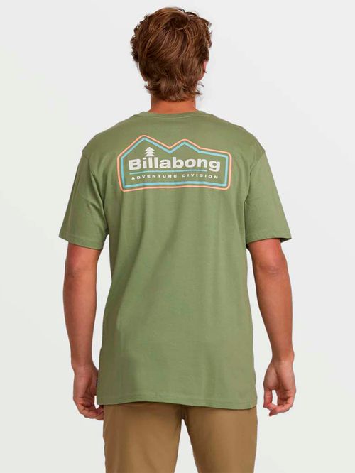 Polera Manga Corta Hombre Range A/Div Verde Billabong