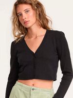 Sweater-Mujer-School-Dance-Cardig-Negro-RVCA