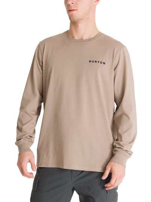 Polera Manga Larga Hombre Mini Chest Logo Café Burton