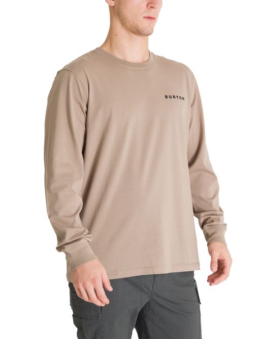 Polera Manga Larga Hombre Mini Chest Logo Café Burton