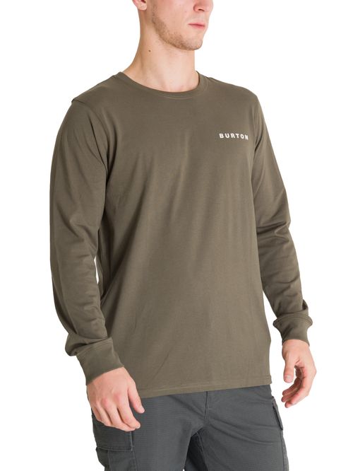 Polera Manga Larga Hombre Mini Chest Logo Verde Burton
