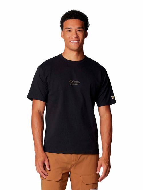 Polera Manga Corta Hombre Wallowa Graphic Negro Columbia