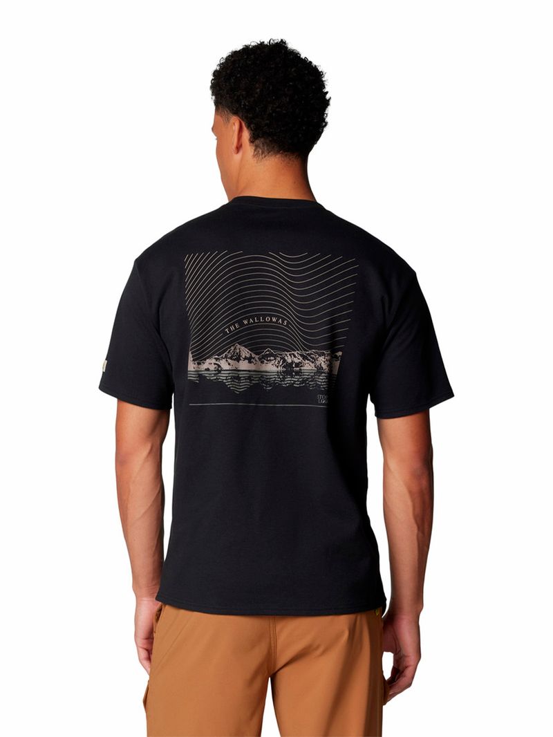 Polera-Manga-Corta-Hombre-Wallowa-Graphic-Negro-Columbia
