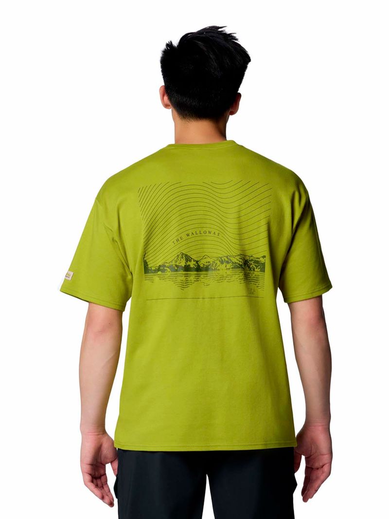 Polera-Manga-Corta-Hombre-Wallowa-Graphic-Verde-Columbia