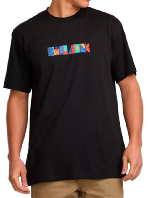 Polera Manga Corta Hombre Block Party Premium Negra Billabong